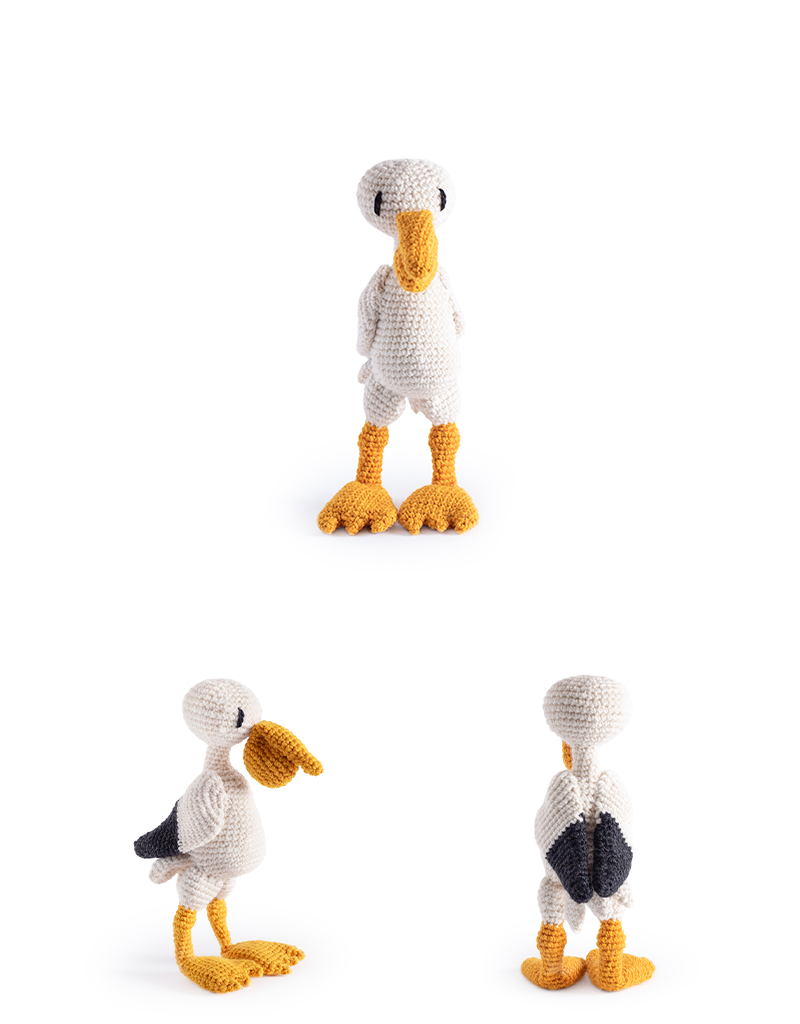 toft ed's animal huck the pelican amigurumi crochet